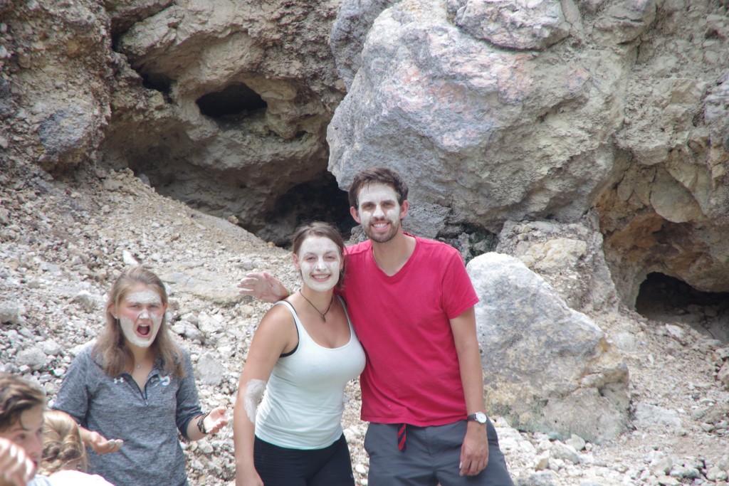 Our leaders Emma and Zack were trying a clay facial 