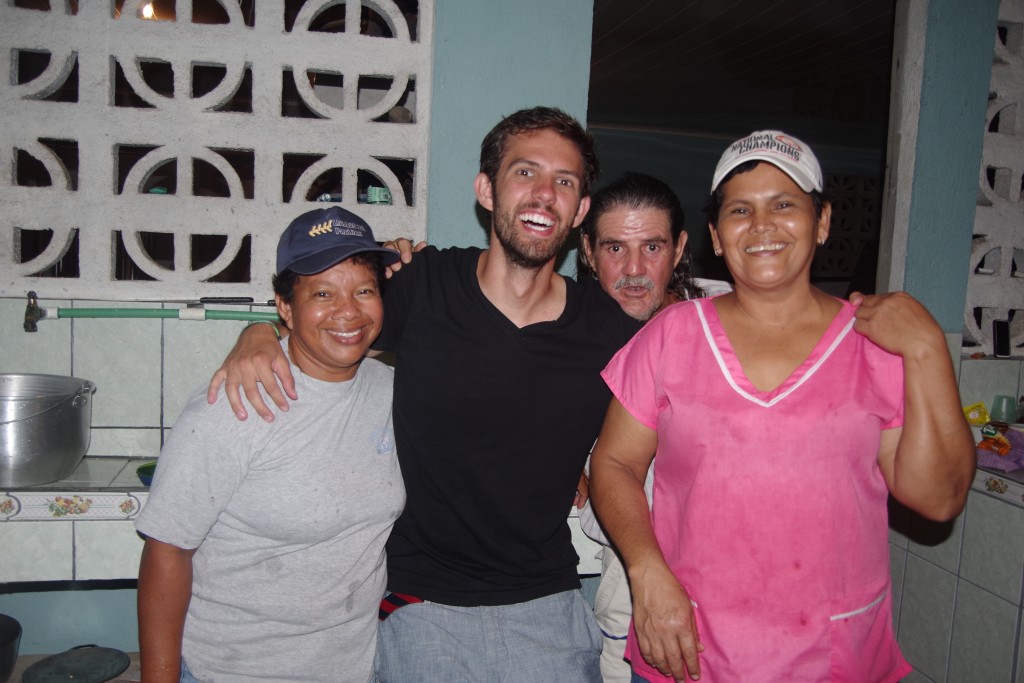 Zack with Yesenia, Carlos, and Mary Elsie 