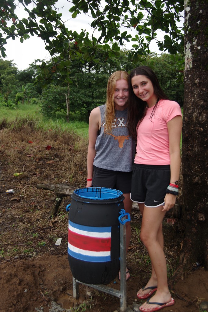 Morgan and Emily's trash cans